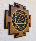 Ganesha Yantra Wall Art (Brown, Black and Gold)