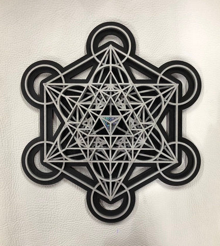 Ancient Future Mandala Wall Art (Silver) - Sacred Geometry - Radiant Hearts