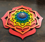 Chakra Lotus Mandala Wall Art - Radiant Hearts