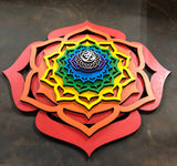 Chakra Lotus Mandala Wall Art - Radiant Hearts