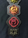 Chakra Wall Art 34" (Black Base) - Radiant Hearts