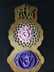 Chakra Wall Art 34" (Brown Base) - Radiant Hearts