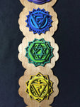 Chakra Wall Art 34" (Natural Base) - Radiant Hearts