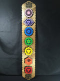 Chakra Wall Art 35" Modern (Brown Base) - Radiant Hearts