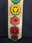 Chakra Wall Art 35" Modern (Natural Base) - Radiant Hearts