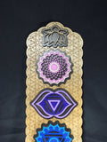 Chakra Wall Art 35" Modern (Natural Base) - Radiant Hearts