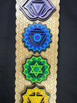 Chakra Wall Art 35" Modern (Natural Base) - Radiant Hearts