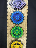 Chakra Wall Art 35" Modern (Natural Base) - Radiant Hearts