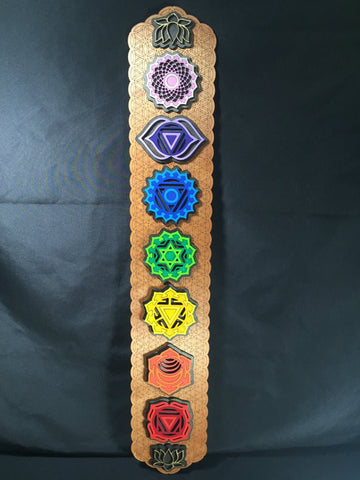 Chakra Wall Art 35" Modern (Red Base) - Radiant Hearts