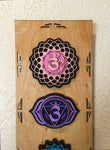 Chakra Wall Art 35.5" (Natural Base) - Radiant Hearts