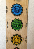 Chakra Wall Art 35.5" (Natural Base) - Radiant Hearts