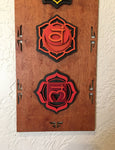 Chakra Wall Art 35.5" (Red Base) - Radiant Hearts