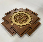 Durga Yantra Wall Art (Brown and Gold) - Radiant Hearts