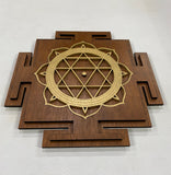 Durga Yantra Wall Art (Brown and Gold) - Radiant Hearts