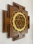 Durga Yantra Wall Art (Brown and Gold) - Radiant Hearts