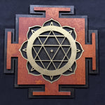 Durga Yantra Wall Art (Red, Black and Gold) - Radiant Hearts