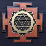 Durga Yantra Wall Art (Red, Black and Gold) - Radiant Hearts