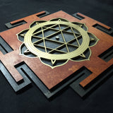 Durga Yantra Wall Art (Red, Black and Gold) - Radiant Hearts