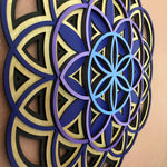 Flower of Life Mandala Wall Art (Purple, Violet and Blue) - Radiant Hearts