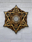 Sacred Cube Mandala Wall Art (Brown, Gold, White, Black) Sacred Geometry