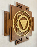 Kali Yantra Wall Art (Brown and Gold) - Radiant Hearts