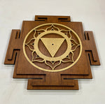 Kali Yantra Wall Art (Brown and Gold) - Radiant Hearts