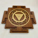 Kali Yantra Wall Art (Brown and Gold) - Radiant Hearts