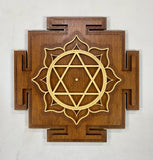 Lakshmi Yantra Wall Art (Brown and Gold) - Radiant Hearts