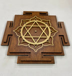 Lakshmi Yantra Wall Art (Brown and Gold) - Radiant Hearts