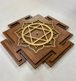 Lakshmi Yantra Wall Art (Brown and Gold) - Radiant Hearts