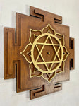 Lakshmi Yantra Wall Art (Brown and Gold) - Radiant Hearts