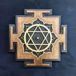 Lakshmi Yantra Wall Art (Brown, Black and Gold) - Radiant Hearts