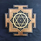 Lakshmi Yantra Wall Art (Brown, Black and Gold) - Radiant Hearts