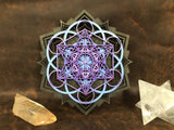 Lotus Mandala v1 Wall Art (Purple and Light Blue) Sacred Geometry - Radiant Hearts