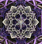 Lotus Mandala v2 Wall Art (Purple and Silver) Sacred Geometry - Radiant Hearts