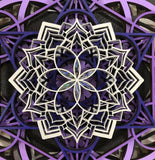 Lotus Mandala v2 Wall Art (Purple and Silver) Sacred Geometry - Radiant Hearts