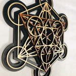 Metatron's Cube Wall Art (Natural, Red, Black) Sacred Geometry - Radiant Hearts