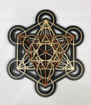 Metatron's Cube Wall Art (Natural, Red, Black) Sacred Geometry - Radiant Hearts