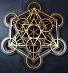 Metatron's Cube Wall Art (Natural, Red, Black) Sacred Geometry - Radiant Hearts