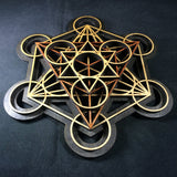 Metatron's Cube Wall Art (Natural, Red, Black) Sacred Geometry - Radiant Hearts