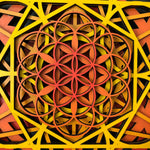 Sacral Cube Mandala Wall Art - Sacred Geometry - Radiant Hearts