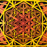 Sacral Cube Mandala Wall Art - Sacred Geometry - Radiant Hearts