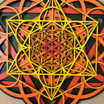 Sacral Cube Mandala Wall Art - Sacred Geometry - Radiant Hearts