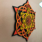 Sacral Cube Mandala Wall Art - Sacred Geometry - Radiant Hearts