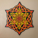 Sacral Cube Mandala Wall Art - Sacred Geometry - Radiant Hearts