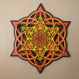 Sacral Cube Mandala Wall Art - Sacred Geometry - Radiant Hearts