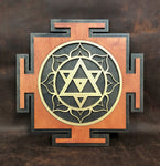 Shiva Yantra Wall Art (Red, Black and Gold) - Radiant Hearts