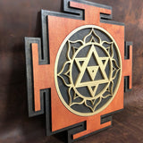 Shiva Yantra Wall Art (Red, Black and Gold) - Radiant Hearts