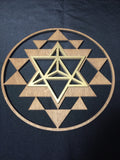 Sri Yantra Merkaba Wall Art - Sacred Geometry 10" (Brown and Gold) - Radiant Hearts