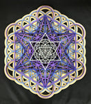 The Om Mandala v2 Wall Art - Sacred Geometry (Purple, Violet, Silver) - Radiant Hearts